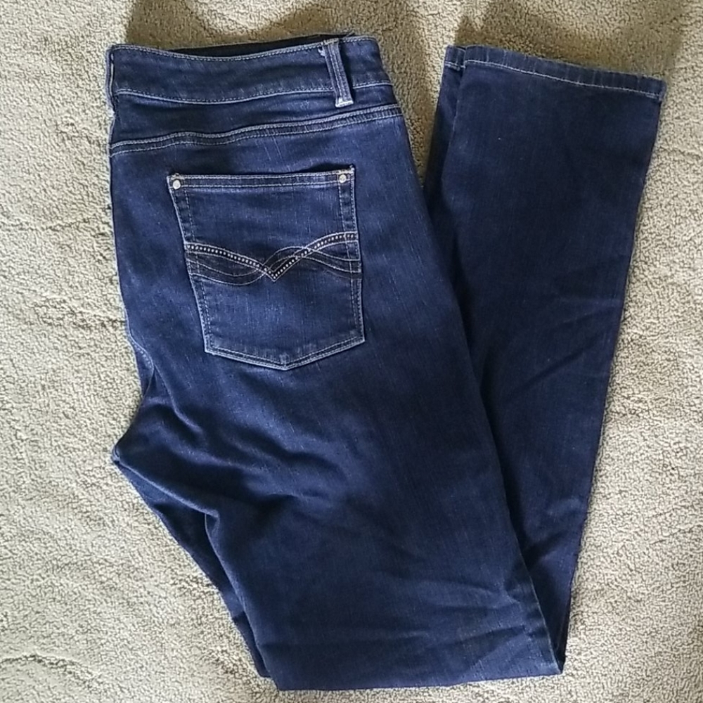 WHBM Size 12R slim leg denim